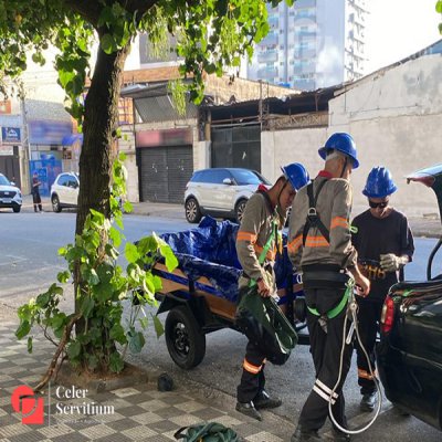 Equipe de lançamento, suporte e manutenção de rede aérea e subterrânea